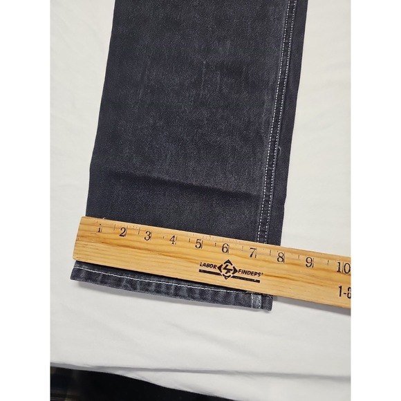 Rsq Y2k Baggy Mens Dark Black Denim Jeans Size 26x30 Carpenter - Picture 6 of 15